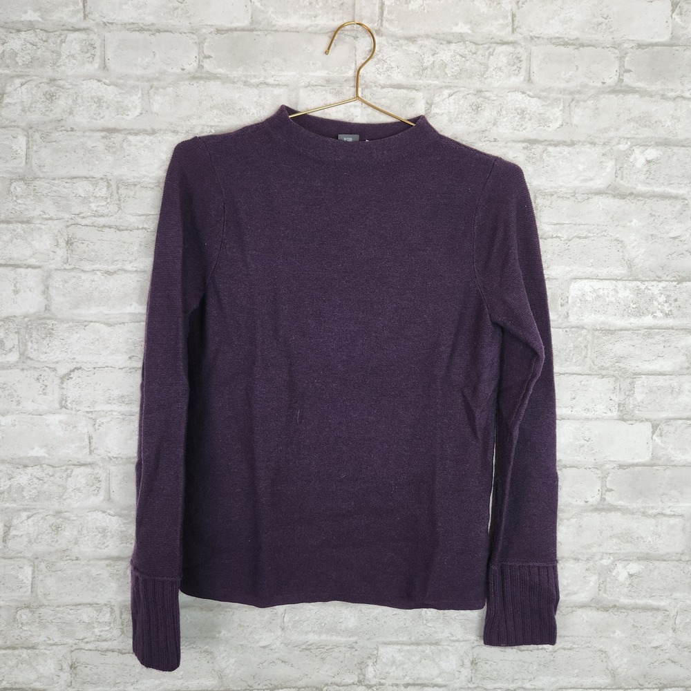 Club Monaco Tommie Sweater Mock Neck Ribbed Cuffs Minimalist Classic XS
